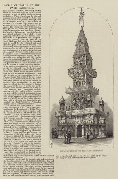 Canadian Trophy for the Paris Exhibition by Frank Watkins